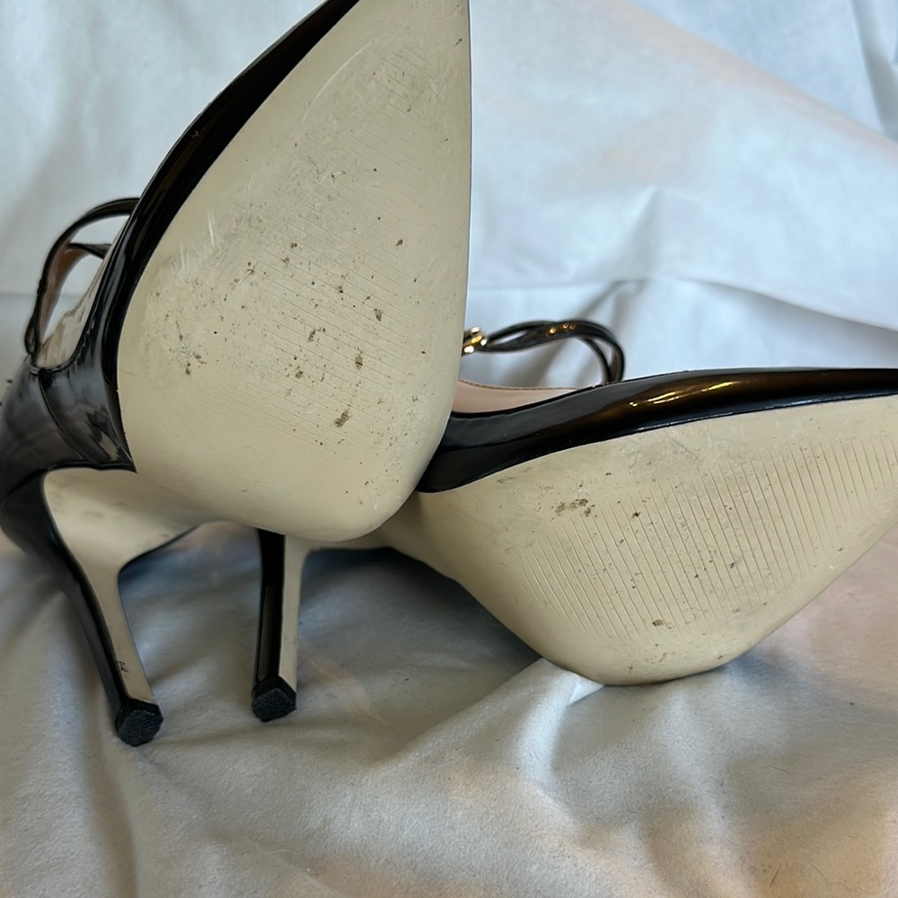 Signature Black and Cream Mary Jane Heels - Picture 4 of 10